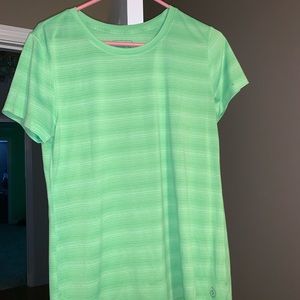 Green athletic T-shirt